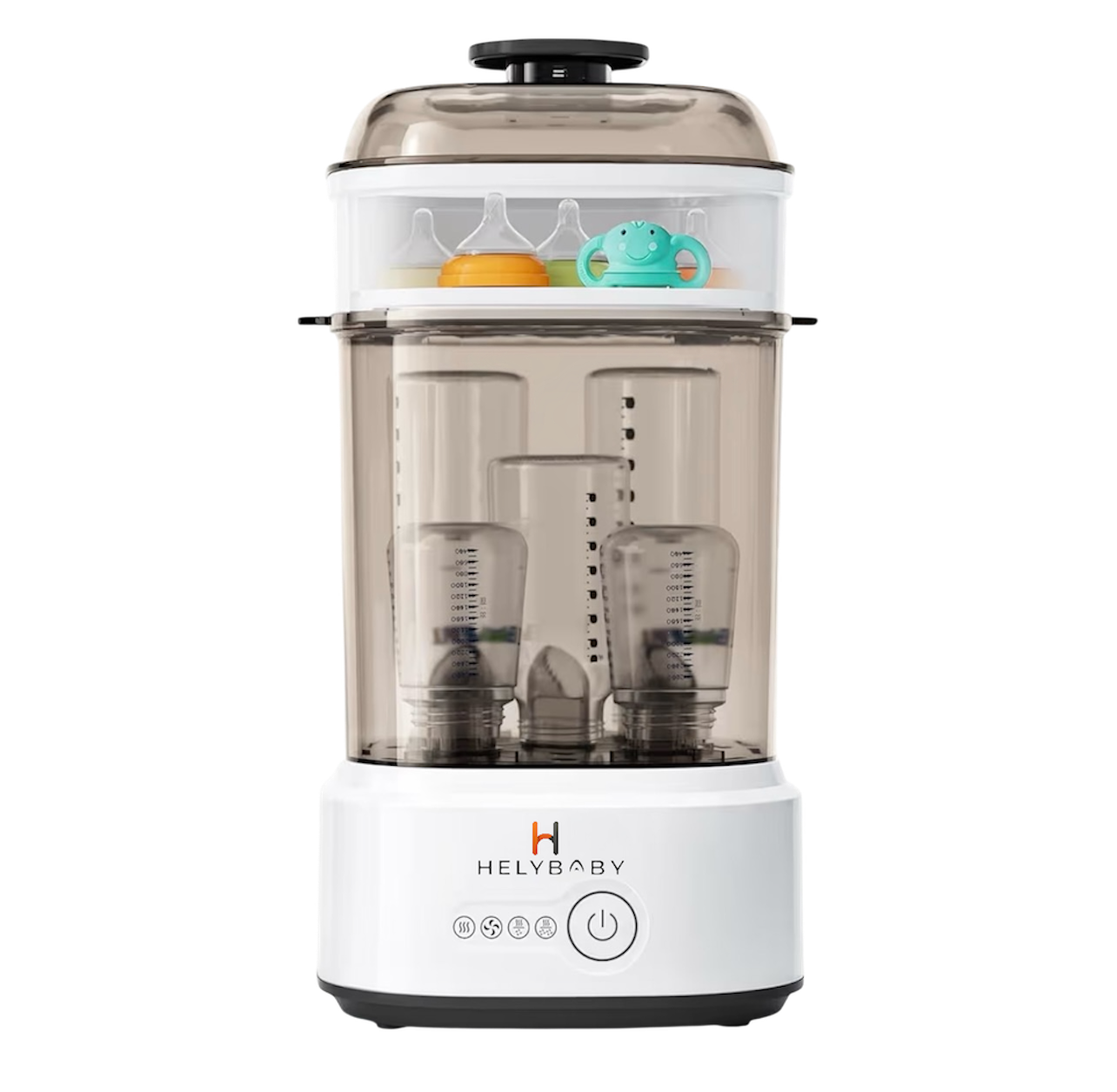 HelyBaby Bottle Sterilizer and Dryer for Baby Bottles (Esterilizador de Biberones), Pacifiers, Pump Parts
