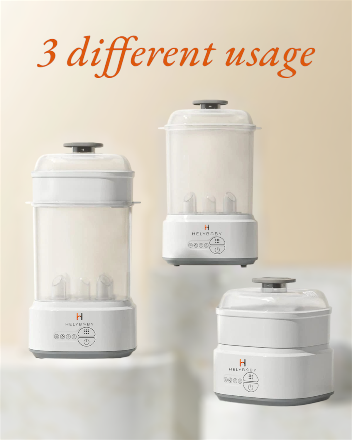 HelyBaby Bottle Sterilizer and Dryer for Baby Bottles, Pacifiers, Pump Parts